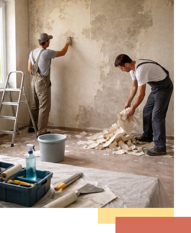 Снятие старых обоев в Рассказово быстро и качественно