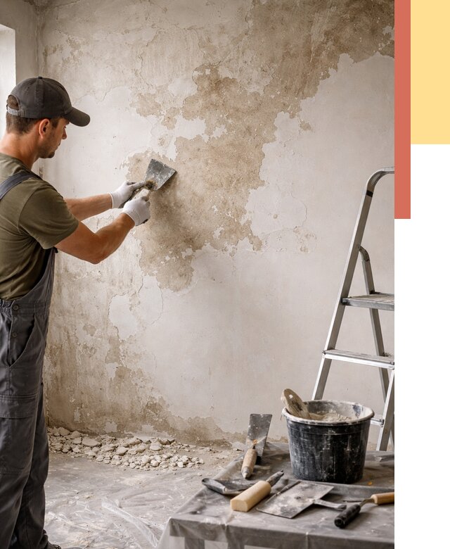 Снятие старой шпаклевки в Рассказово от 1890 руб. — быстро и недорого | ОТДЕЛОЧНИК-Рсз