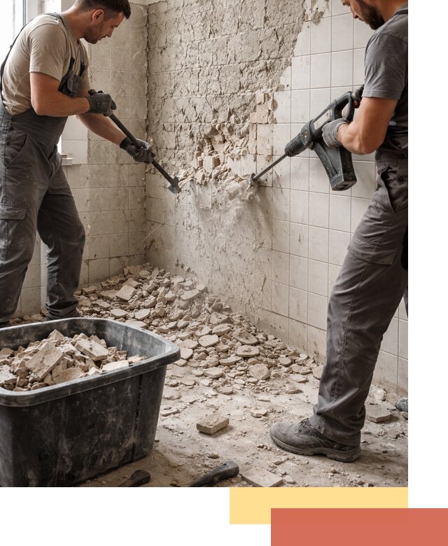 Демонтаж плитки со стен в Рассказово быстро и аккуратно