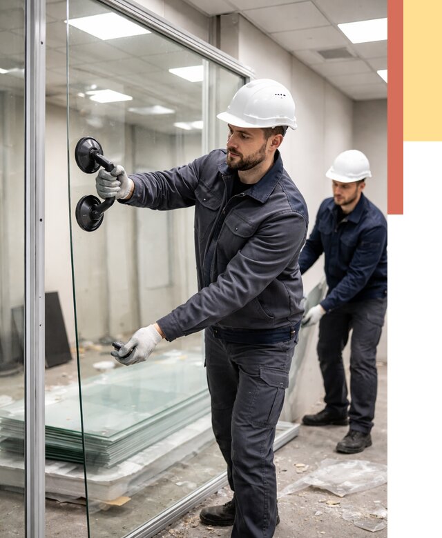 Демонтаж стеклянных перегородок в Рассказово от 3269 руб. — быстро и недорого | ОТДЕЛОЧНИК-Рсз