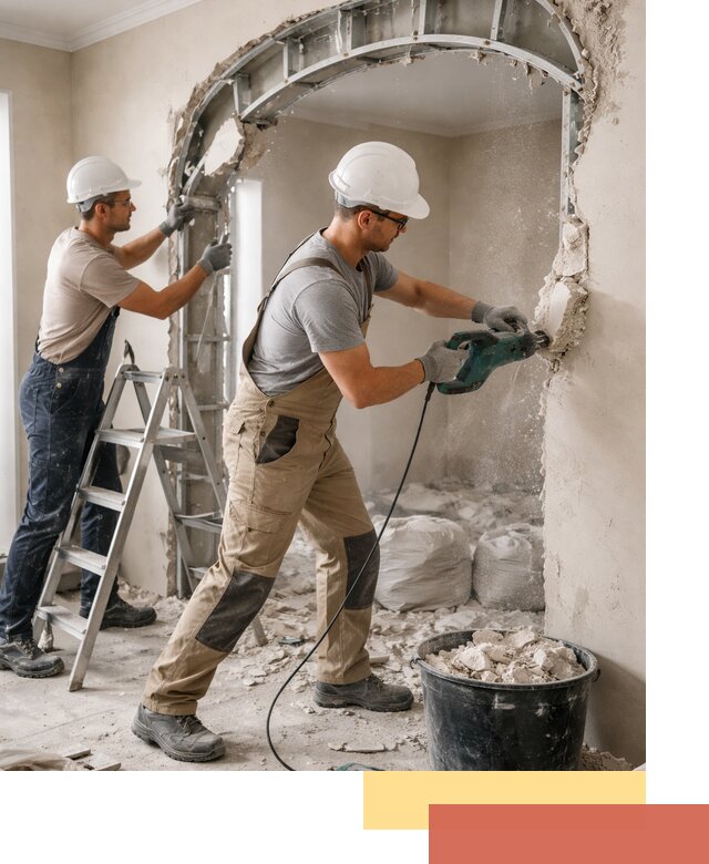 Демонтаж гипсокартонной арки в Рассказово быстро и аккуратно