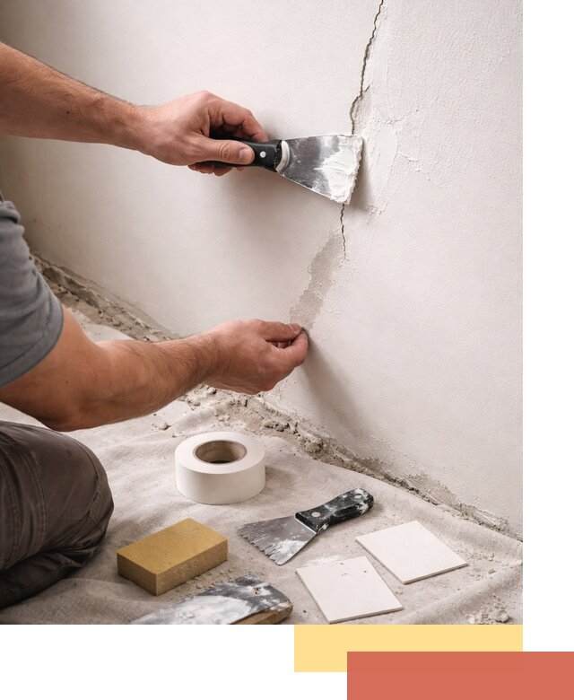 Заделка трещин и сколов в стенах и потолках в Рассказово