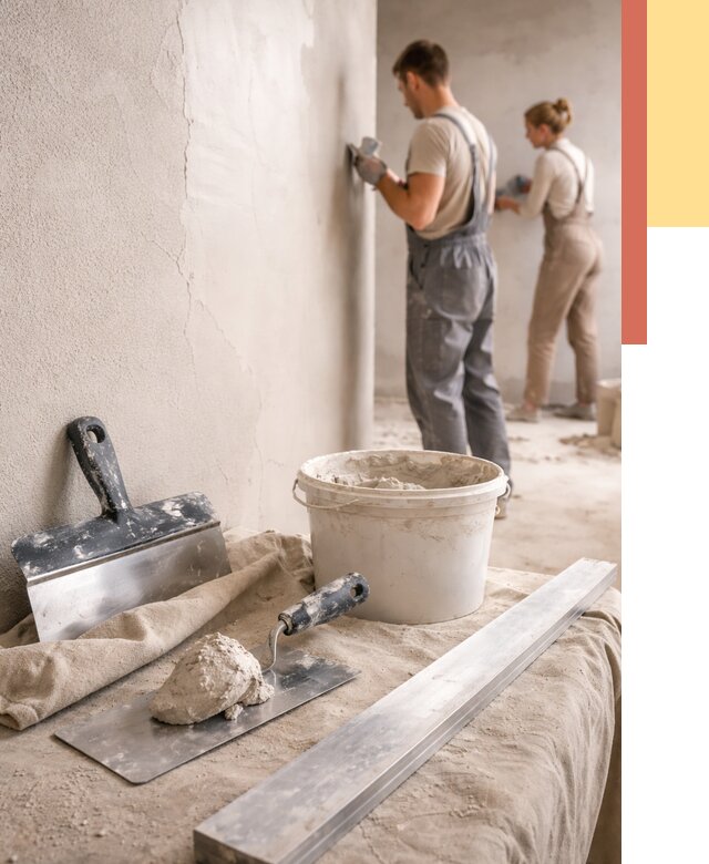 Штукатурка стен гипсовая в Рассказово от 4597 руб/м2 — быстро и недорого | ОТДЕЛОЧНИК-Рсз