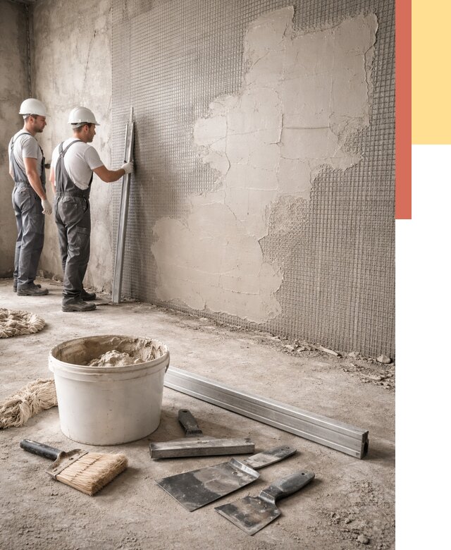 Штукатурка стен по сетке в Рассказово от 5618 руб./м2 — быстро и недорого | ОТДЕЛОЧНИК-Рсз