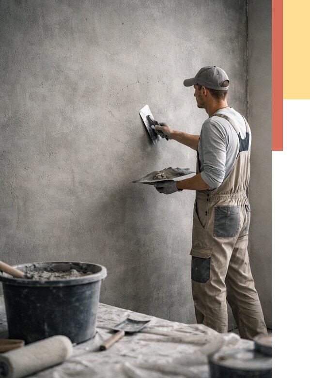 Декоративная штукатурка под бетон в Рассказово от 2554 руб./м² — нанесение под ключ | ОТДЕЛОЧНИК-Рсз