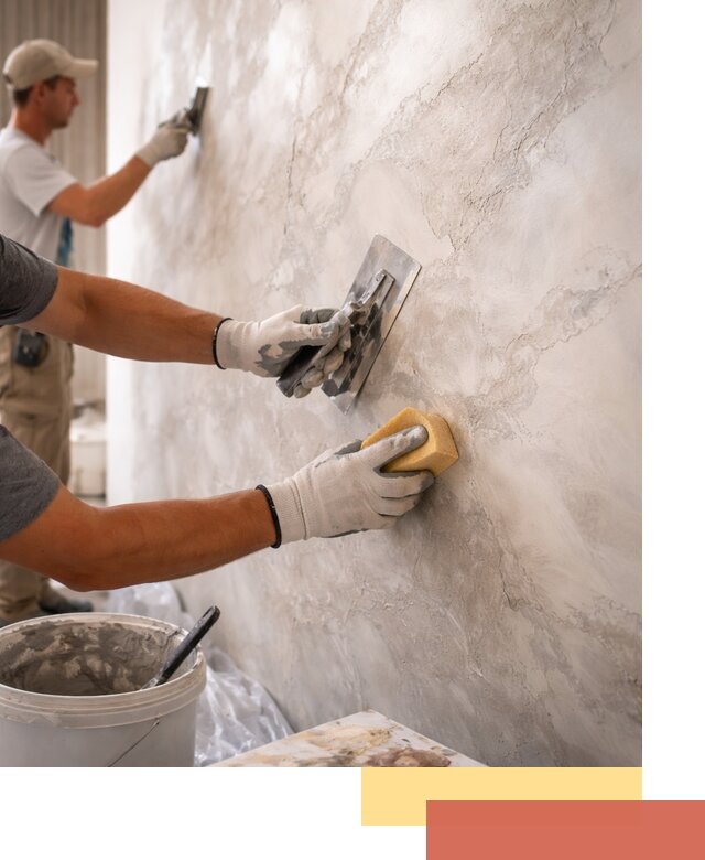 Декоративная штукатурка под мрамор в Рассказово для стен и потолков