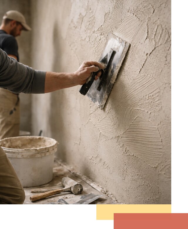 Фактурная штукатурка стен в Рассказово — монтаж, отделка, реставрация