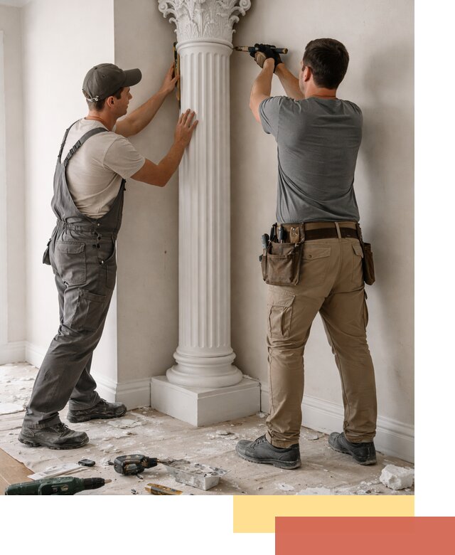 Установка декоративных колонн в Рассказово под ключ