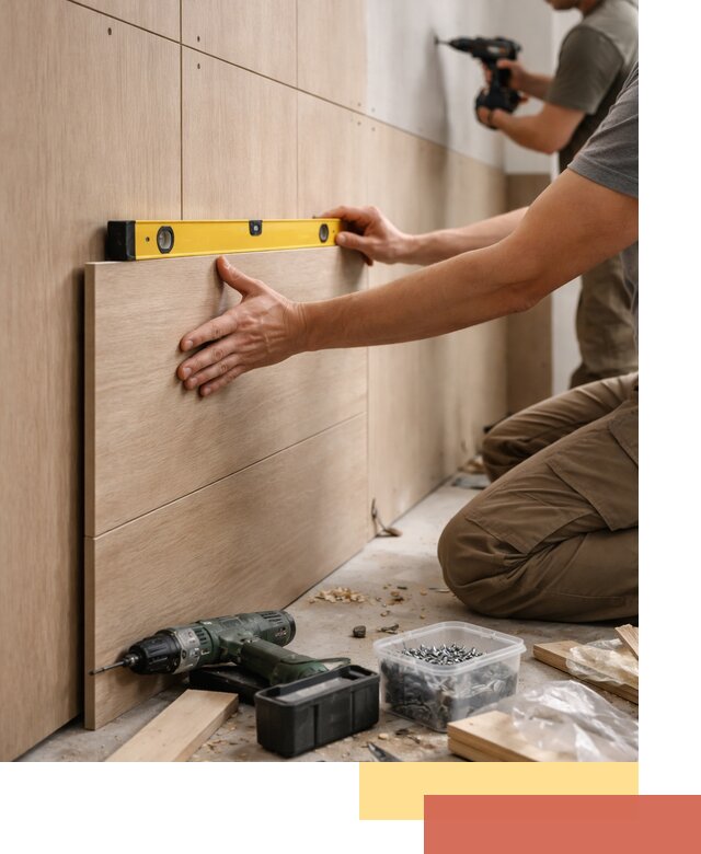 Профессиональный монтаж МДФ панелей на стены в Рассказово