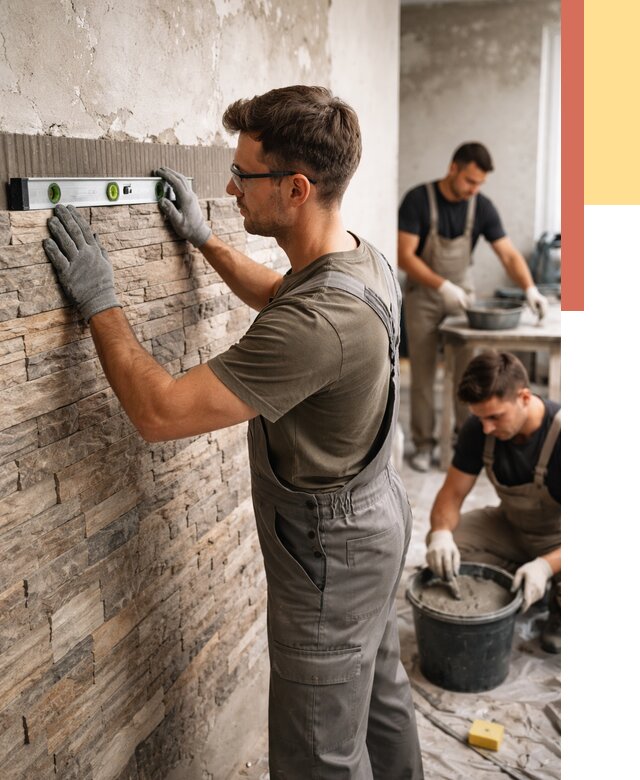 Монтаж искусственного камня в Рассказово от 4597 руб. под ключ | ОТДЕЛОЧНИК-Рсз