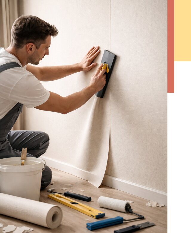 Поклейка виниловых обоев в Рассказово от 4597 руб. | Быстро и недорого — ОТДЕЛОЧНИК-Рсз