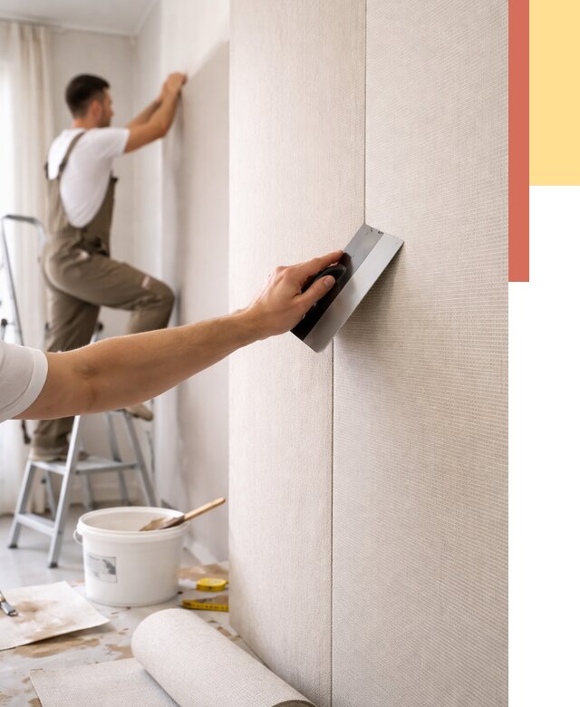 Поклейка текстильных обоев в Рассказово от 4597 руб. под ключ | ОТДЕЛОЧНИК-Рсз