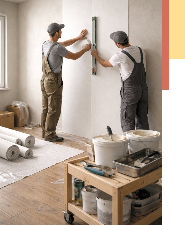 Поклейка стеклообоев в Рассказово от 6640 руб. за м2 — быстро и недорого | ОТДЕЛОЧНИК-Рсз