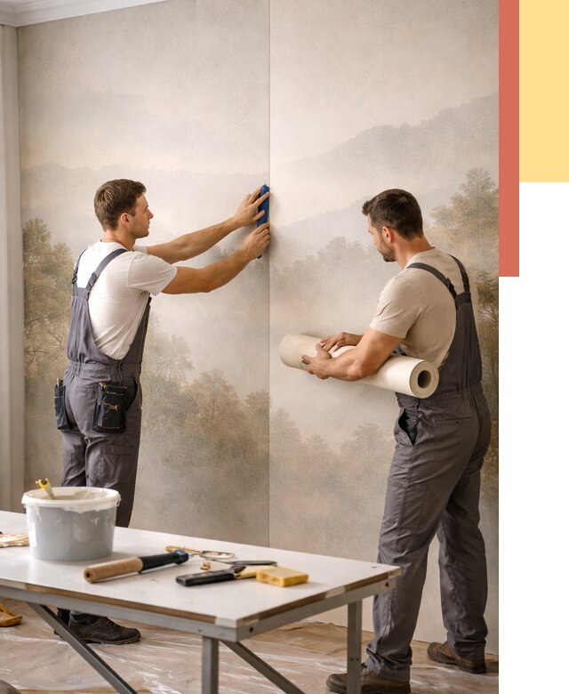 Поклейка фотообоев в Рассказово от 8683 руб/м² — быстро и недорого | ОТДЕЛОЧНИК-Рсз