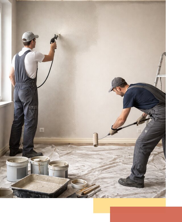 Покраска стен моющейся краской и защита поверхностей в Рассказово