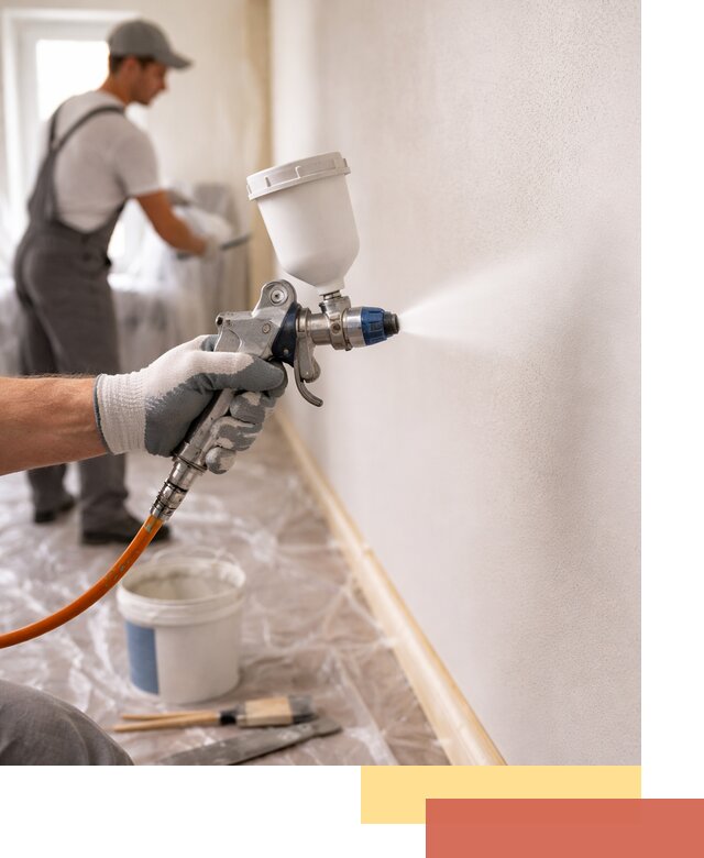 Покраска стен краскопультом в Рассказово быстро и качественно