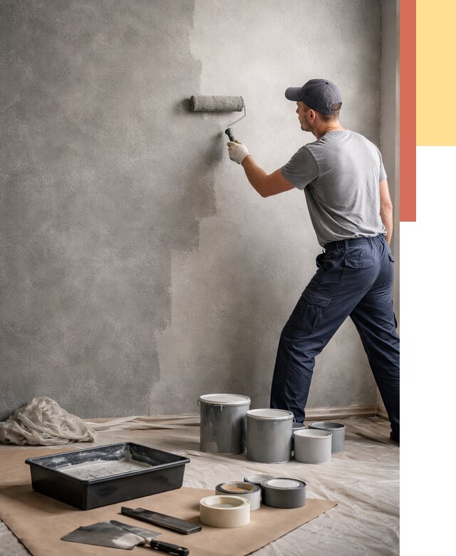 Покраска стен под бетон в Рассказово от 664 руб. за м2 — быстро и недорого | ОТДЕЛОЧНИК-Рсз