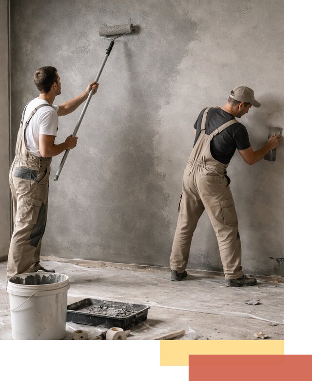 Покраска стен под бетон в Рассказово профессионально и недорого