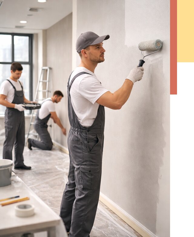 Покраска стен в офисе в Рассказово от 8683 руб. — быстро и недорого | ОТДЕЛОЧНИК-Рсз