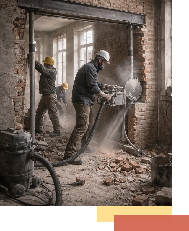 Прорезка проема в стене под дверной или оконный проем в Рассказово