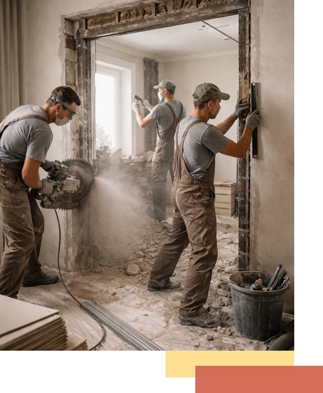 Расширение дверного проема под установку новой двери в Рассказово