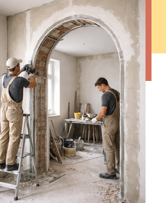 Устройство арочного проема в Рассказово от 9704 руб. под ключ — быстро и недорого | ОТДЕЛОЧНИК-Рсз