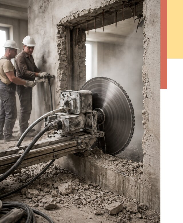 Алмазная резка проемов в Рассказово от 4597 руб. быстро и недорого | ОТДЕЛОЧНИК-Рсз