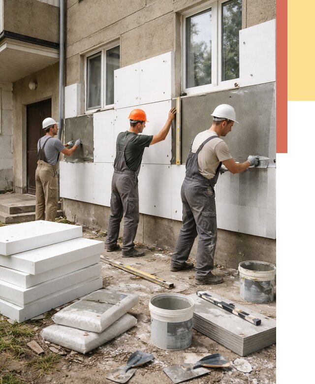 Утепление стен пенопластом в Рассказово от 1788 руб. — недорого и под ключ | ОТДЕЛОЧНИК-Рсз