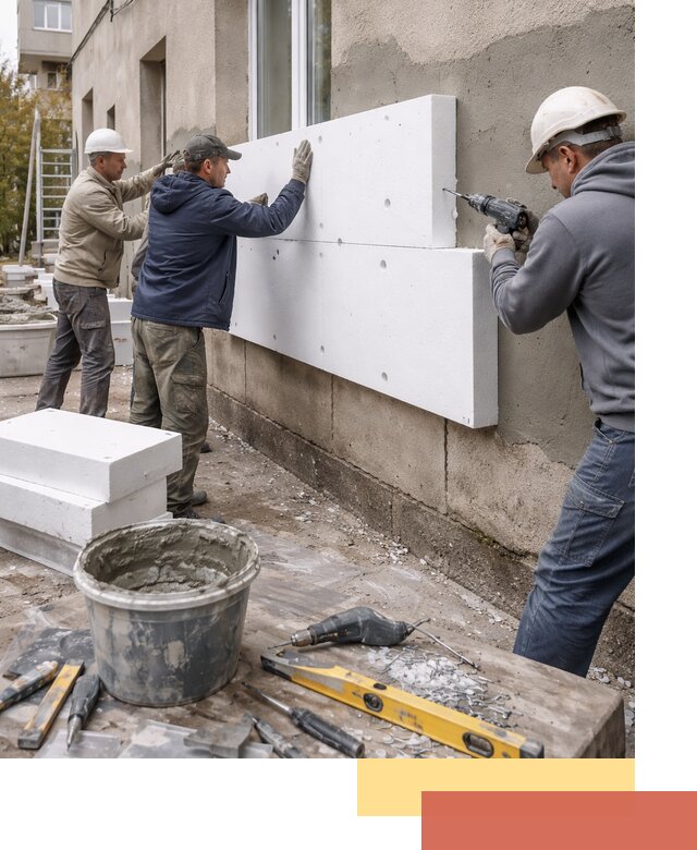 Утепление наружных стен пенопластом в Рассказово