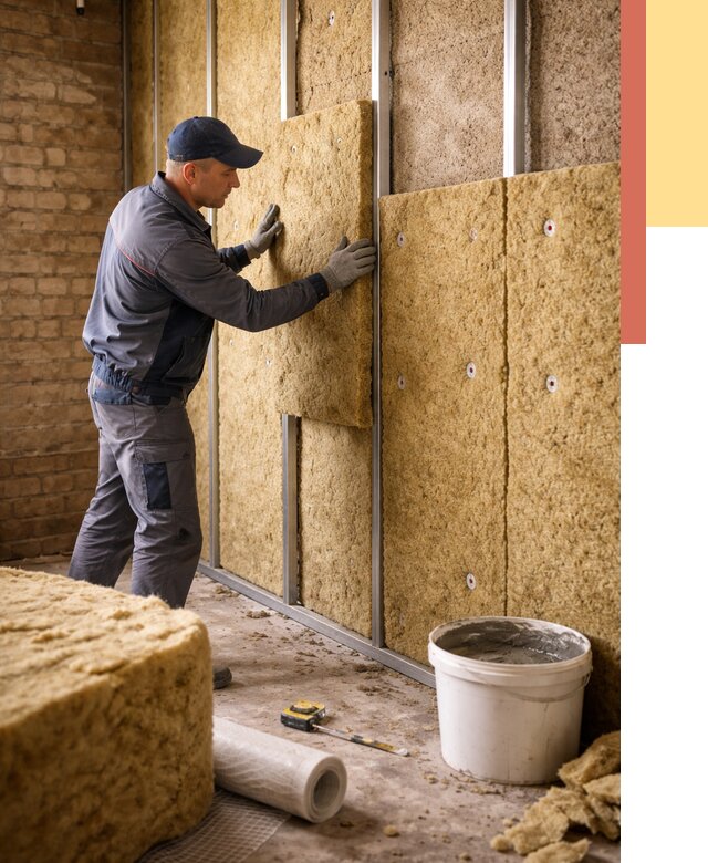 Утепление стен минватой в Рассказово от 1379 руб./м2 — недорого и быстро | ОТДЕЛОЧНИК-Рсз