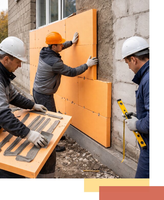 Утепление фасада пеноплексом под ключ в Рассказово