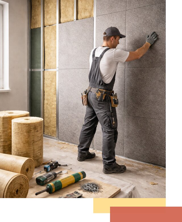 Профессиональная шумоизоляция стен в Рассказово для квартиры и офиса