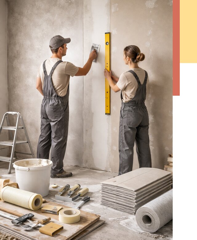 Отделка стен в Рассказово от 1532 руб/м² — недорого, быстро, под ключ | ОТДЕЛОЧНИК-Рсз