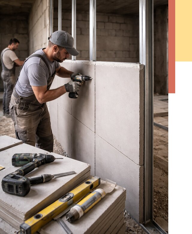 Кладка влагостойких перегородок ПГП в Рассказово от 1226 руб. под ключ | ОТДЕЛОЧНИК-Рсз