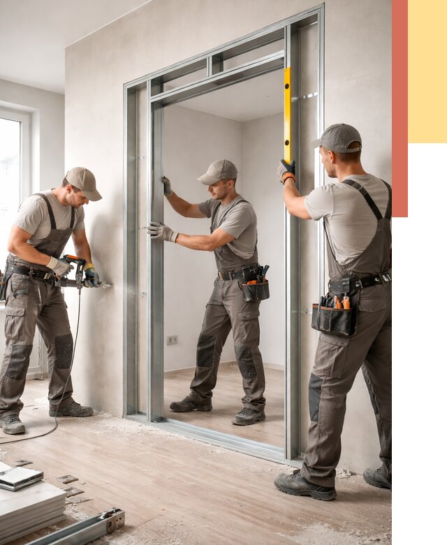 Устройство дверного проема в перегородке в Рассказово от 4597 руб. под ключ | ОТДЕЛОЧНИК-Рсз