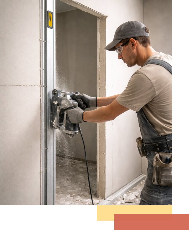 Устройство дверного проема в перегородке в Рассказово