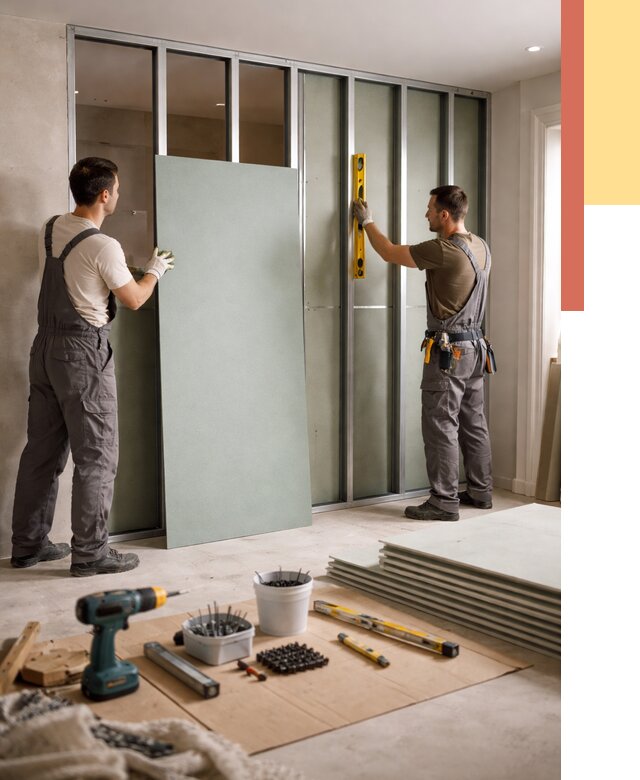 Перегородка из влагостойкого гипсокартона в Рассказово от 4903 руб. — монтаж под ключ | ОТДЕЛОЧНИК-Рсз