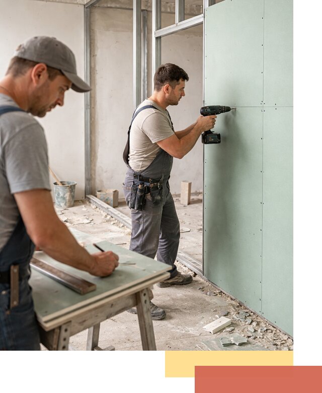 Перегородки из влагостойкого гипсокартона под ключ в Рассказово