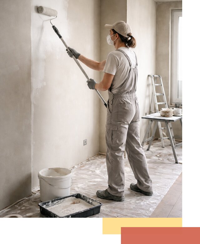 Покраска перегородок из гипсокартона в Рассказово качественно и недорого