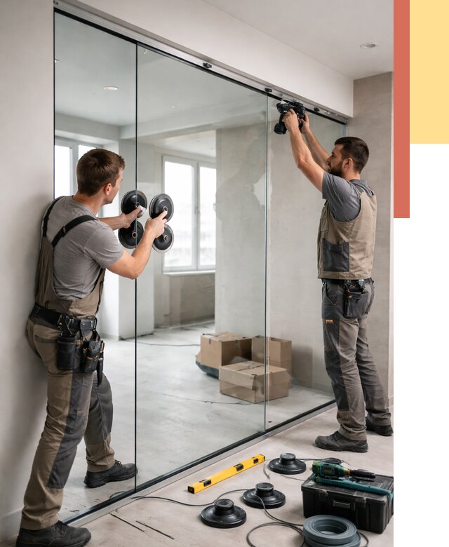 Монтаж стеклянных перегородок в Рассказово от 6640 руб. | ОТДЕЛОЧНИК-Рсз