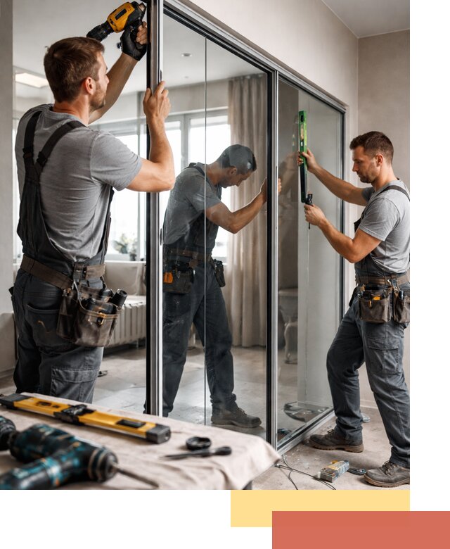 Каркасные стеклянные перегородки под ключ в Рассказово