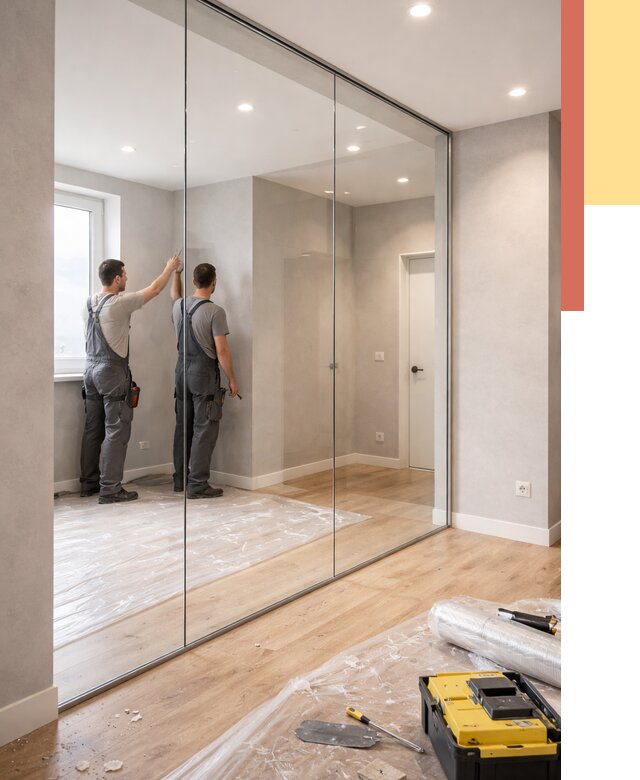 Безрамные стеклянные перегородки в Рассказово — монтаж от 9704 руб. | ОТДЕЛОЧНИК-Рсз