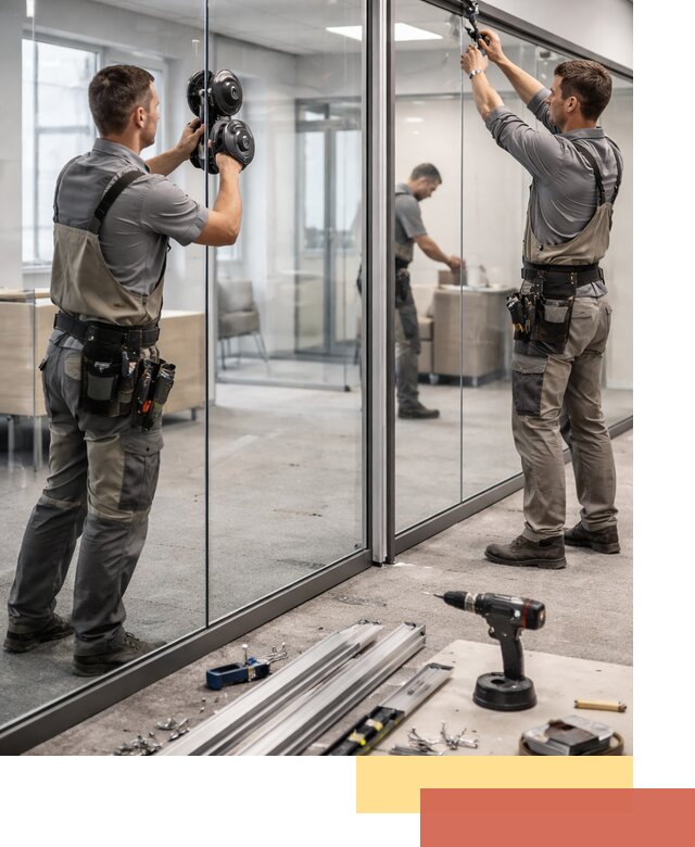 Стеклянные офисные перегородки под ключ в Рассказово