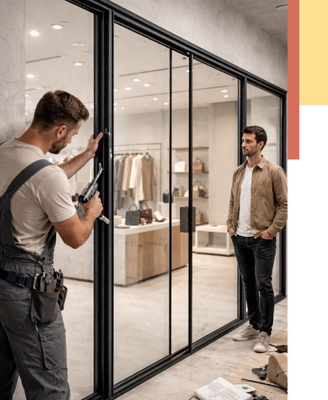 Стеклянные перегородки для магазинов в Рассказово от 8376 руб. под ключ | ОТДЕЛОЧНИК-Рсз