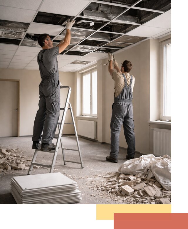 Демонтаж потолков Армстронг профессионально в Рассказово