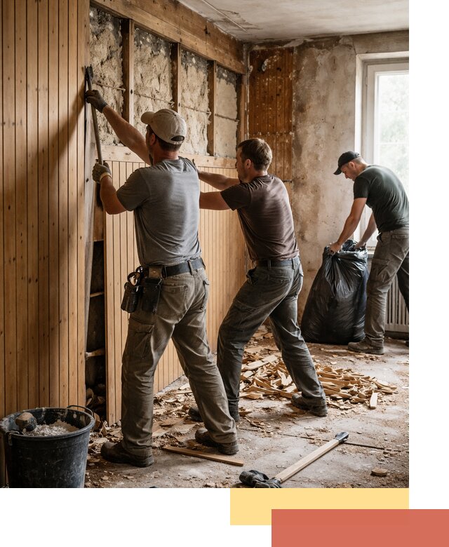 Демонтаж вагонки и вывоз материалов в Рассказово