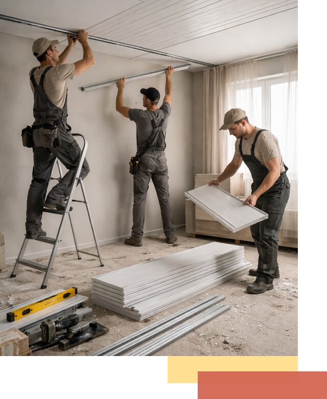 Монтаж потолка из ПВХ панелей в Рассказово оперативно и качественно