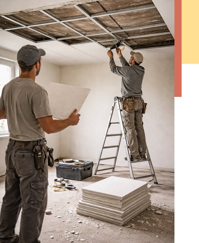 Замена плит подвесного потолка в Рассказово от 1788 руб. быстро и недорого | ОТДЕЛОЧНИК-Рсз