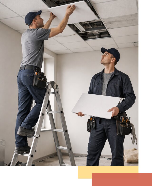 Обслуживание подвесного потолка в Рассказово — ремонт и чистка