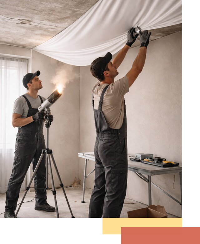 Установка натяжного потолка под ключ в Рассказово